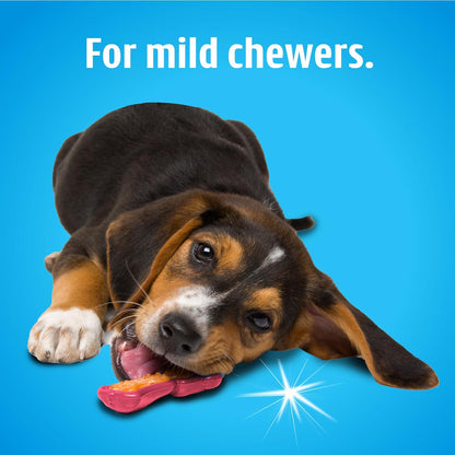 Hartz Chew 'n Clean Dental Duo Dog Treat & Chew Toy, Color Varies, Medium, 3 Pack