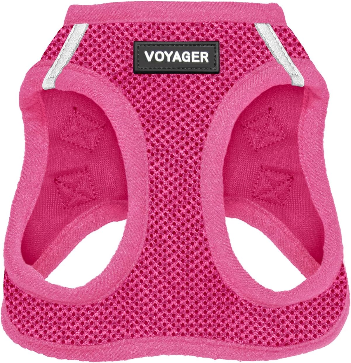 Best Pet Supplies Voyager Step-in Air Harness - All Weather Mesh, Reflective, No Pull Harness for Dogs, Cats - Secure with Hook & Loop Fastener, Buckle, Double D-Rings - Fuchsia, S