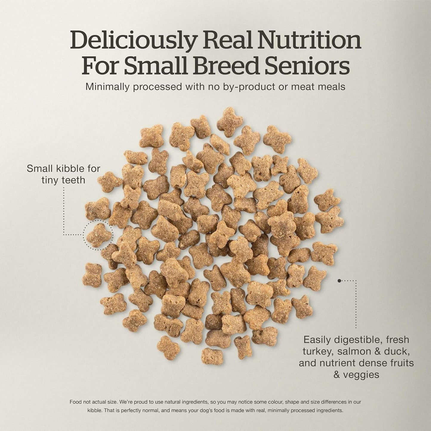 Now Fresh Grain-Free Small Breed Senior Dry Dog Food with Turkey, Salmon & Duck, Premium Kibble Made with Real Meat & Fish, Chicken-Free, Added Glucosamine & Chondroitin for Healthy Joints, 3.5 lb Bag