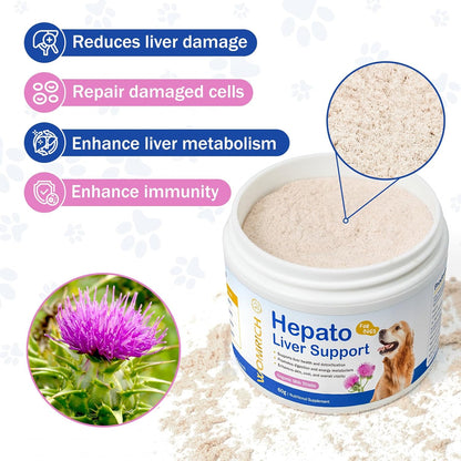 Hepato Liver Support for Dogs | Milk Thistle for Dogs with Vitamin B Complex, Supports Liver Health & Detox, Promotes Digestion and Energy Metabolism, Enhances Skin, Coat, Overall Vitality
