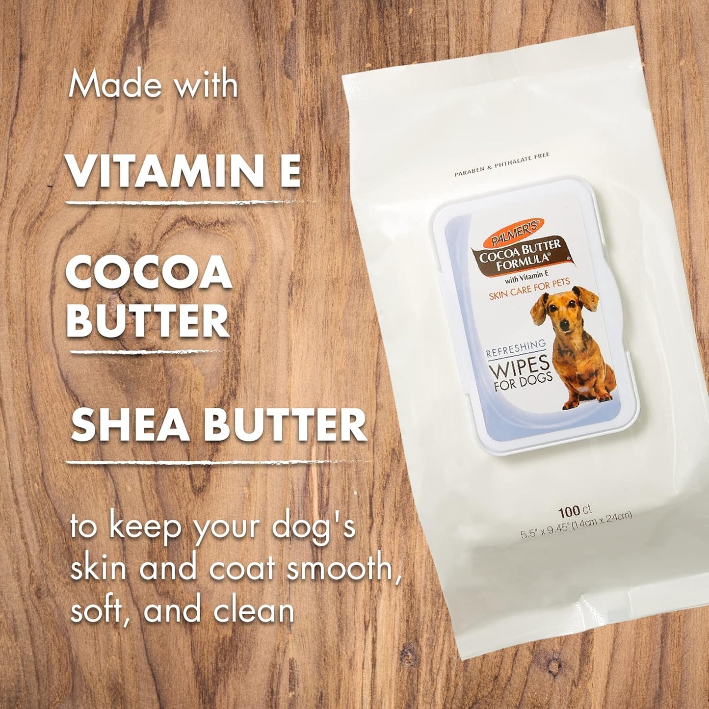 Palmer's for Pets Coconut Oil Refreshing Wipes for Puppies - Palmers Puppy Wipe for Gentle Grooming, 100 Count (Pack of 2)