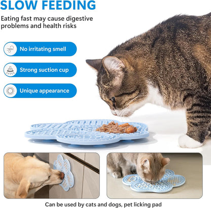 Li&Zhao Lick Mat for Dogs - 2 PCS Dog Lick Mats with Suction Cups Cat Lick Mat Puppy Lick Mat for Cats Dog Slow Feeder Dog Enrichment Toys for Yogurt Peanut Butter Food Treats