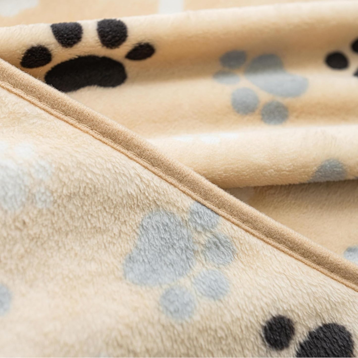 Dog Blanket Paw Bone Pattern 1 Pack 3 Colorful 40"*30" Super Soft Warm Flannel Sofa Cover Car Bed Protector, Urine Proof Washable Outdoor Pet Blanket for Puppy Large Dogs & Cats