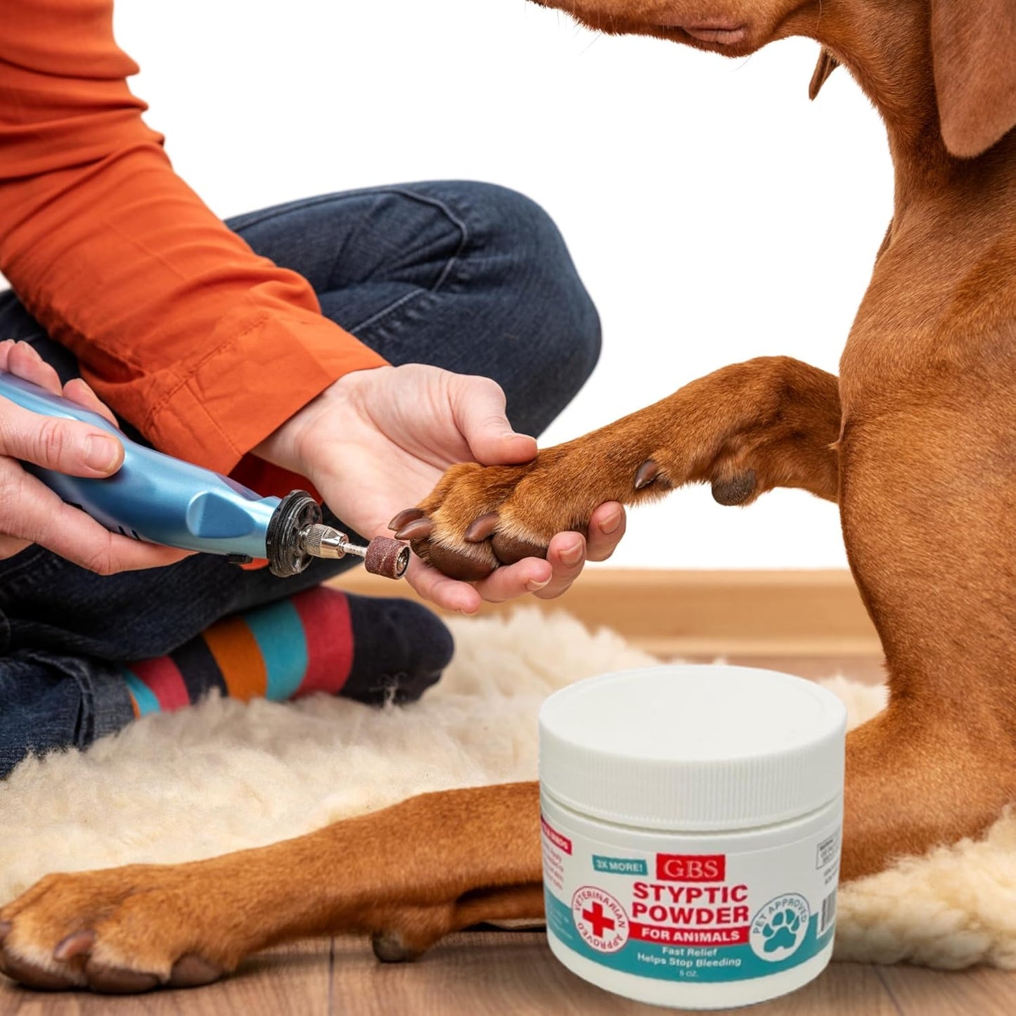 5 oz Styptic Powder for Dogs, Cats & Birds Stops Bleeding– Quick Blood Clotting for Nail Clipping, Minor Cuts, Tail Docking & Wing Clipping – Pet First Aid Hemostatic Powder with Sealed Top & Scoop