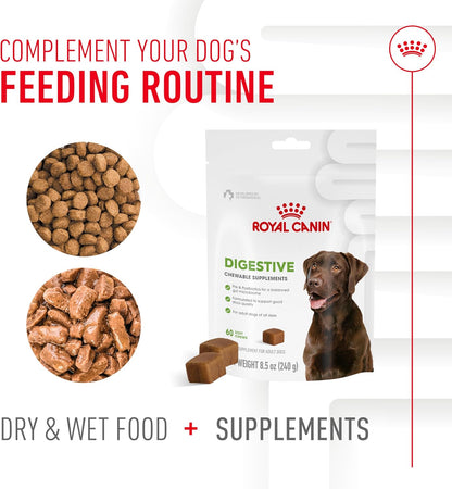 Royal Canin Digestive Dog Supplement Soft Chews for Adult Dogs, 60 Count