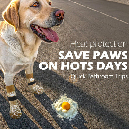 EXPAWLORER Anti Slip Dog Socks to Prevent Licking Paws, Dog Shoes for Hot Pavement, Dog Booties for Small Medium Large Senior Dogs, Traction Control Boots & Paw Protectors for Hardwood Floors