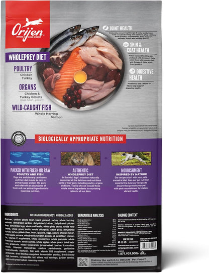 ORIJEN Grain Free High Protein Dry Dog Food Large Breed Adult Recipe 23.5lb Bag