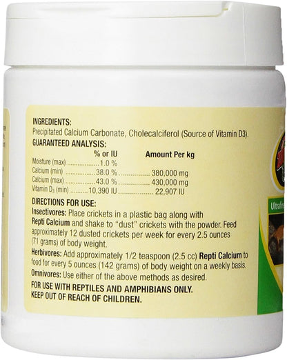 Zoo Med Reptile Calcium with Vitamin D3, 8-Ounce