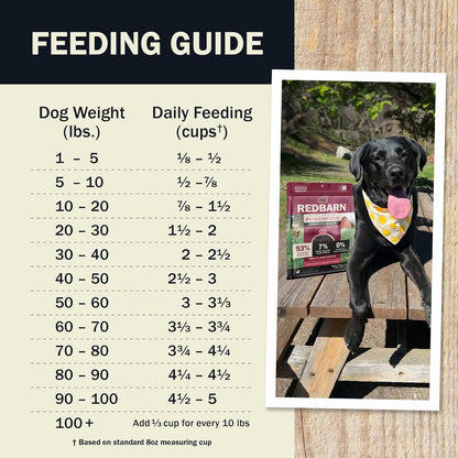 Redbarn Powerfood Air Dried Dog Food for Digestive Gut Health - 93% Beef, Beef Organs & Lamb with Prebiotics & Postbiotics - Non-GMO Dry Full Feed or Topper Made in USA - 2lb
