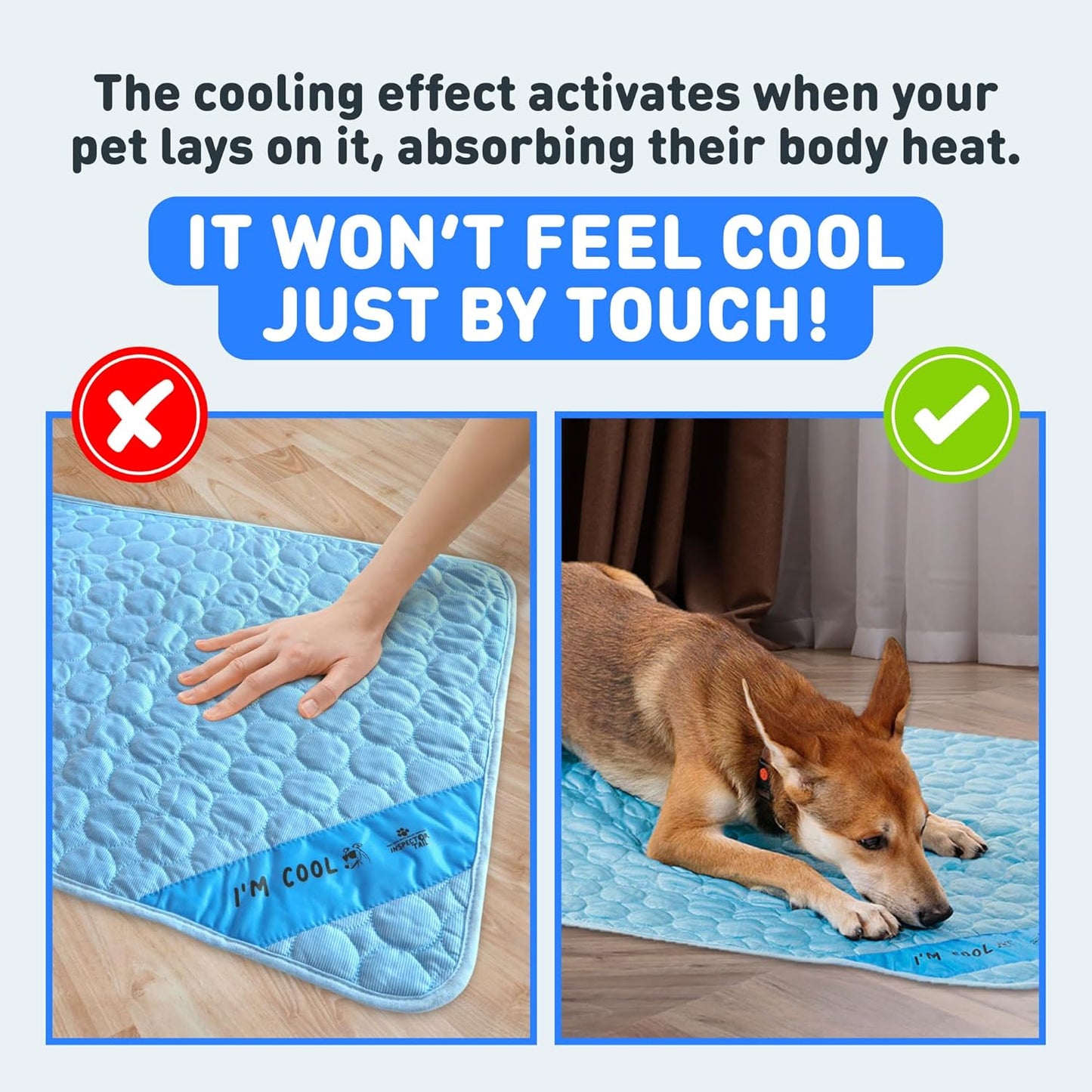 INSPECTOR TAIL Cooling Mat + 2 Lick Mats + String Bag + Collapsible Bowl + Spatula | Bundle for Large & Extra Large Dogs
