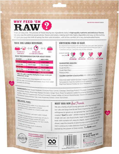 I and Love and You Stir and Boom Dehydrated Freeze Dried Raw Dog Food - Beef - Grain Free, Real Meat, No Fillers, 3lb Bag