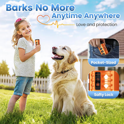 Dog Bark Deterrent Device 3X Anti Barking Device for Dogs, 5 Modes Stop Neighbors Dog Barks No More Safe for All Dogs 50FT Bark Control Indoor Outdoor with Flashlight,Dog Training Device