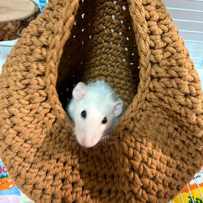 Small Pet Hammock Bed for Rats, Sugar Gliders, Rat Toys Soft Hanging Sleeping Hideout for Cage, Washable Comfortable Nest as Rat Cage Accessories