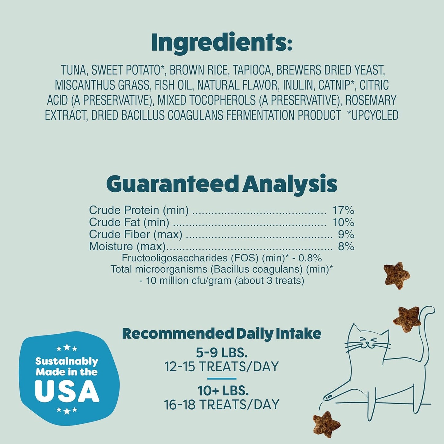 Shameless Pets Crunchy Cat Treats - Catnip Treats for Cats with Digestive Support, Kitten Treats with Real Ingredients, Natural & Healthy Flavored Feline Snacks - Fintastic Catnip, 1-Pk (Pack of 2)