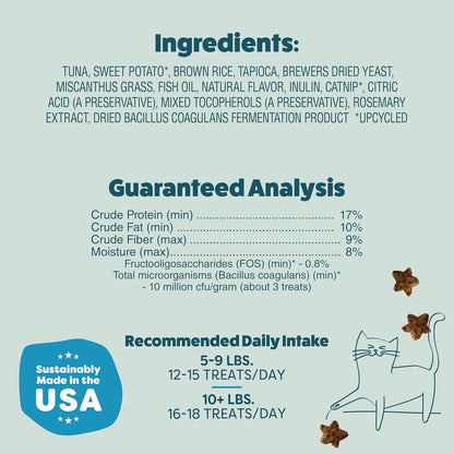 Shameless Pets Crunchy Cat Treats - Catnip Treats for Cats with Digestive Support, Kitten Treats with Real Ingredients, Natural & Healthy Flavored Feline Snacks - Fintastic Catnip, 1-Pk (Pack of 2)