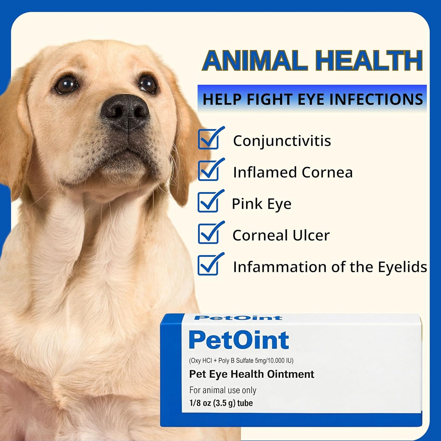 Pet Eye Cream Health for Dogs, Cats 3.5 Gr.