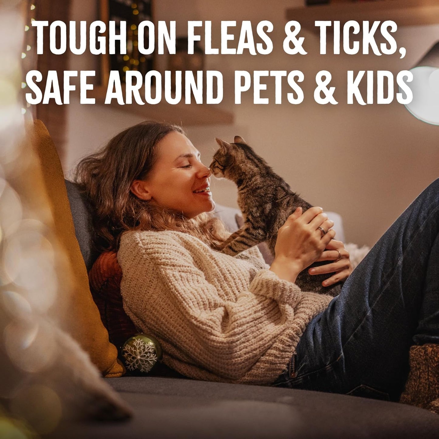 TropiClean Flea and Tick Waterless Shampoo Treatment for Cats, Powerful & Natural Defense, Flea and Tick Prevention for Cats, Made in USA, 7.4oz