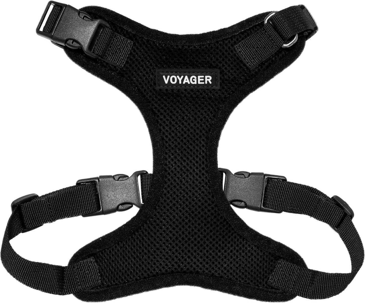 Voyager Step-in Lock Pet Harness – All Weather Mesh, Adjustable Step in Harness for Cats and Dogs by Best Pet Supplies - Black, S (Chest: 13-20")
