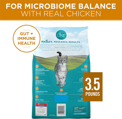 Purina ONE Natural Dry Cat Food, Tender Selects Blend With Real Chicken - (Pack of 4) 3.5 lb. Bags