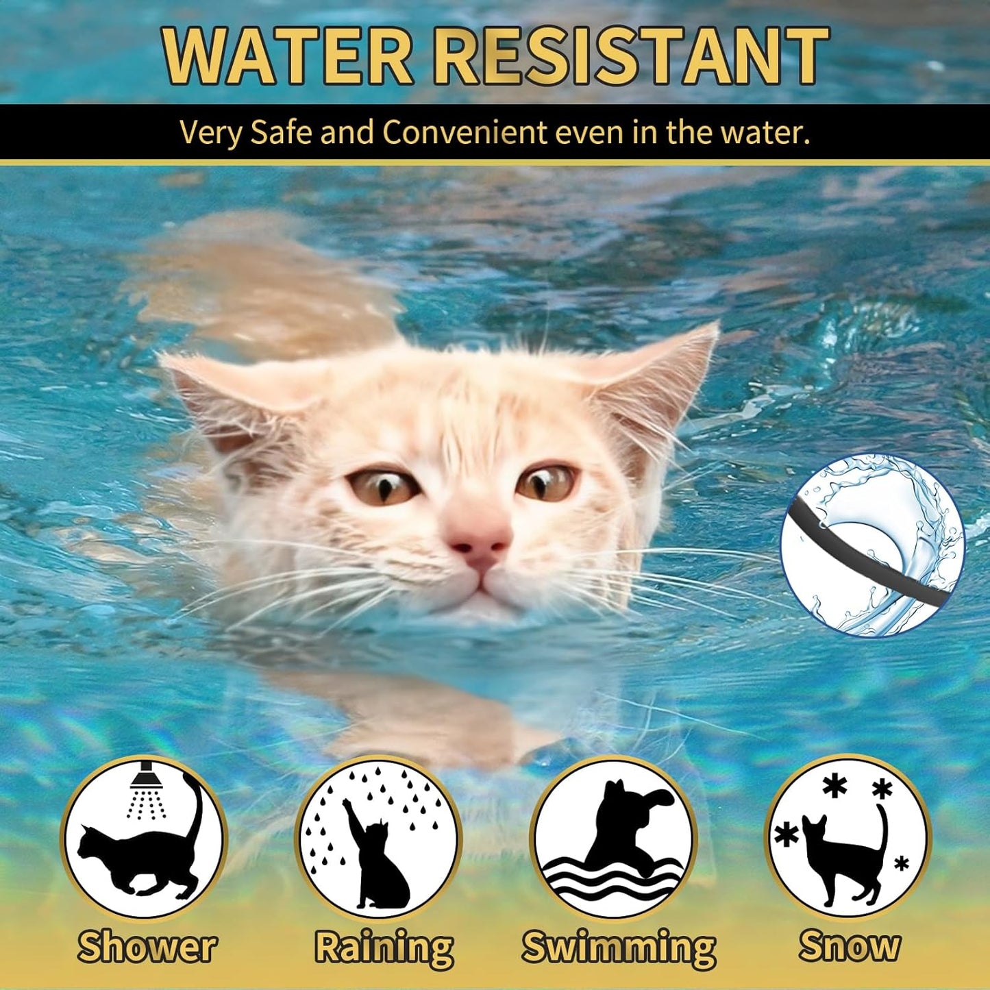 YOTANGO 4 Pack Flea Collar for Cats, 32 Months Flea and Tick Prevention for Cats, Waterproof Cat Fleas Collar, Cat Fleas and Ticks Treatment, Adjustable Tick Collars for Kittens-Black