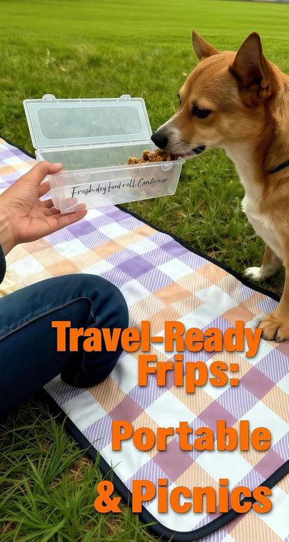 Dog Food Roll Storage Container:Fresh Pet Food Refrigerated Storage With a lid Convenient and keep the refrigerator smelling fresh,A must-have for dog lovers