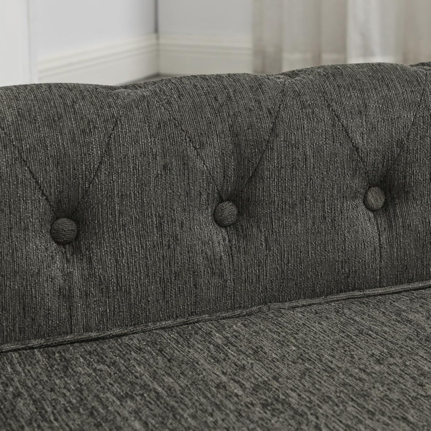 Elevated Rectangle Pet Sofa Bed for Small Medium Dogs Comfortable Orthopedic Support Couch Durable Indoor Lounge Furniture Modern Pet Bedding Raised Design Washable Fabric Plush Padding (Dark Gray)