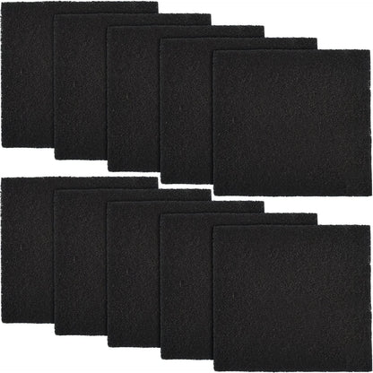 10 Pack Cat Litter Box Charcoal Filters Replacement Carbon Odor Filters 6Inch x 6.5Inch Hooded Cat Litter Boxes and Pans