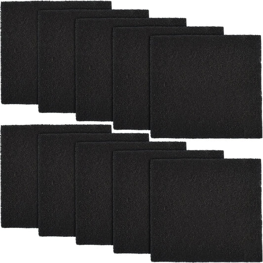 10 Pack Cat Litter Box Charcoal Filters Replacement Carbon Odor Filters 6Inch x 6.5Inch Hooded Cat Litter Boxes and Pans
