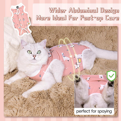 2 Pack Cat Spay Recovery Suit Female, Breathable Cat Onesie for Cats After Surgery Female, Kitten Surgery Recovery Suit for Abdominal Wounds