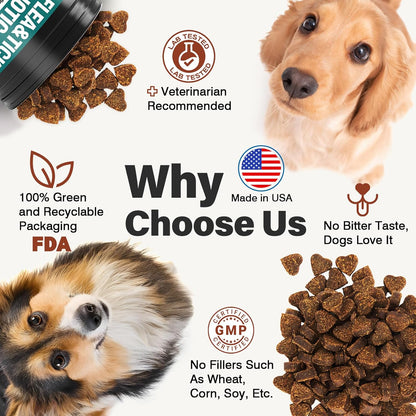 Dog Flea and Tick Treatment Chewables for Dogs Natural Chewable Flea and Tick Chicken Flavor Prevention Probiotic Dog Chews Gut Health Probiotics for Dogs Digestive Health 2 in 1 Chewable 200 Chews