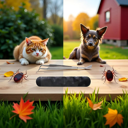 Silver 2 in 1 Tick Removal Tool for Pets,Stainless Steel Professional Tick Tweezers Ticks Remover for Dogs, Cats and Humans,Flea and Tick Control,Tick Remover Tools