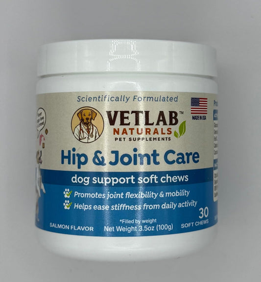 Hip & Joint Care Dog Supplement, Salmon Flavor Soft Chews with Glucosamine, Green Lipped Mussel, Fish Oil, Curcumin, Calcium Fructoborate – 30 Soft Chews3.5oz