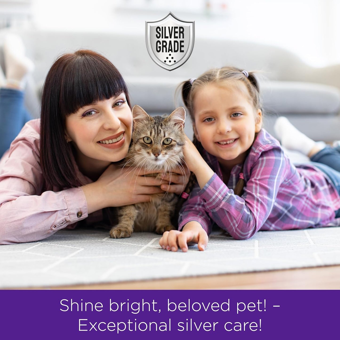 SILVER GRADE Teeth & Gum Dog Breath Spray for Pets Mouth – Cat Dental Care with Silver – Dog Breath Freshener Helps with Tartar & Caries – Plaque Remover for Daily Use – 4 Oz