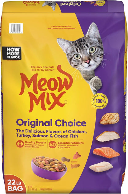Meow Mix Original Choice Dry Cat Food, 22 Pound Bag