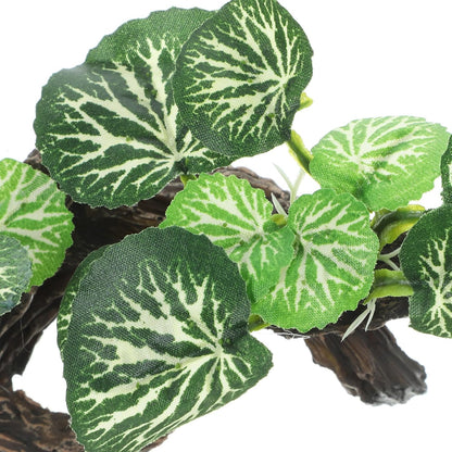 Reptile Terrarium Plant Artificial Plant Ornament Décor for Lizard Box and Fish Tank Habitat Decoration