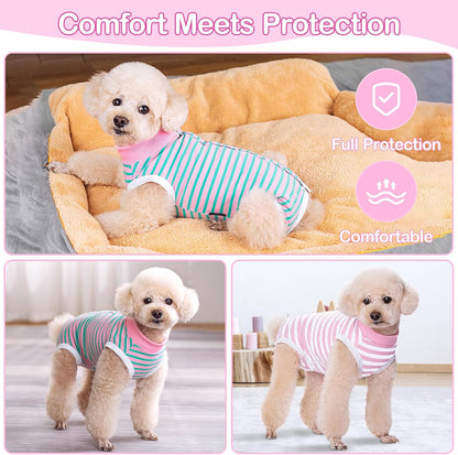 Coppthinktu Recovery Suit for Dogs After Surgery, Dog Onesie Surgery Recovery Suit for Female Spay, Soft Male Surgical Pajamas Bodysuits for Small Medium Puppy to Anti Licking Dog Cone Alternative