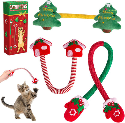Retro Shaw Christmas Catnip Toys, Kitty Xmas Bundle Cat Toys 8PCS