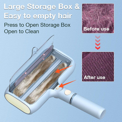 Calming Dog Bed Cat Bed + New Upgraded Double Roller Pet Hair Remover with Spray Function, Reusable Lint Roller