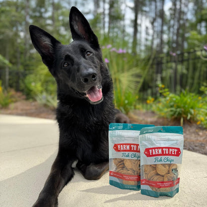 Farm To Pet - Dog Training Treats - 12 oz Fish Chips, Single Ingredient, Lean, All Natural, Healthy Treats for Small, Medium, Large Dog Breeds, & Puppies, Made in USA (12oz)