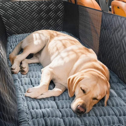 Dog Car Seat Cover for Back Seat, 54"x24.8" Non-Slip Pet Bed Mat, Washable Flannel Travel Mat for SUV & Trucks, Scratch & Spill Proof