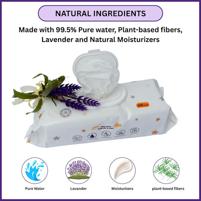 Aurora Pet Grooming Wipes – 400 Extra-Large Wipes for Dogs & Cats | Plant-Based, Hypoallergenic & All-Natural | Alcohol, Paraben & Sulfate-Free | Lavender Scent