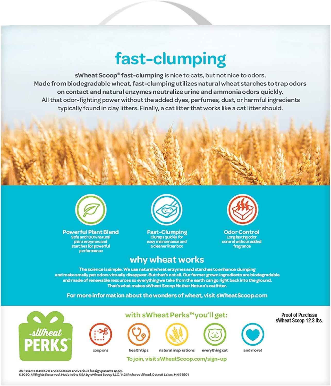 sWheat Scoop Multi-Cat All-Natural Clumping Cat Litter, 12.3lb Box