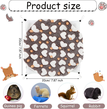 Boao 2 Pieces Hamster Hammock Hanging Pet Hammock Warm Bed House for Small Parrot Rat Sugar Glider Hamster Playing