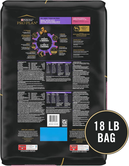 Purina Pro Plan High Protein Dog Food, Small Bites, SPORT 27/17 Lamb and Rice Formula - 18 lb. Bag