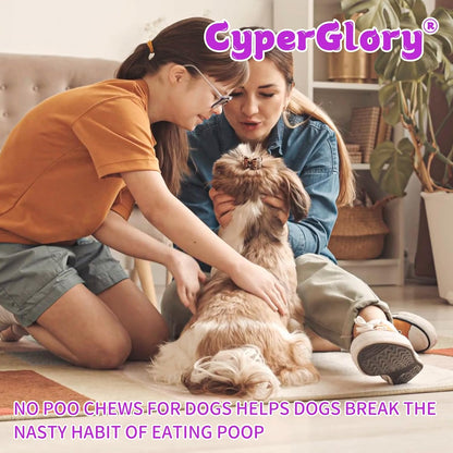 No Poop Chews for Dogs - 120 Chews Stool Eating Deterrent with Probiotics & Digestive Enzymes Supplement - Teeth Health & Immune - No Poop Eating Deterrent for Dogs - Made in USA