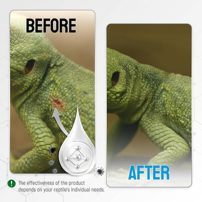 Reptile Wound Care Spray with Silver – for Wounds, Cuts, Scale Rot, Burns, Sores, Irritation, Abnormal Shedding – Topical Spray for Lizards, Bearded Dragons, Iguanas, Snakes, Geckos & Turtles – 4 Oz