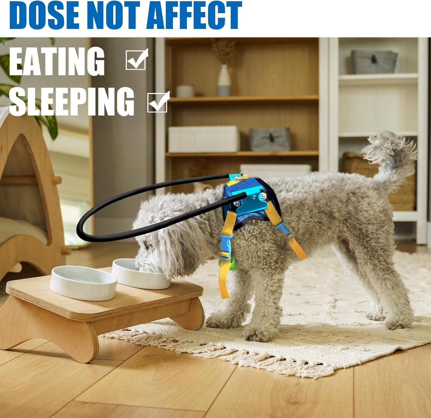 Blind Dog Halo Harness, Protective Halo Dog Collar for Blind Dogs, Confidence Building Harness Guiding Device