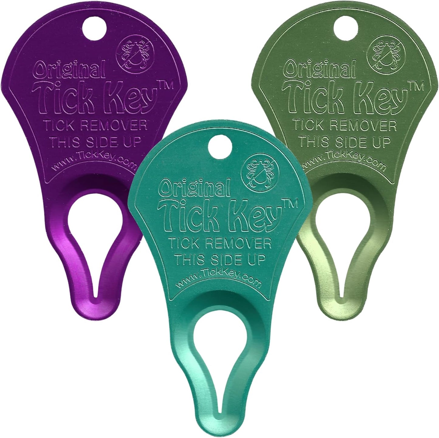 Original Tick Key for Tick Removal 3 Pack (Multi Color)