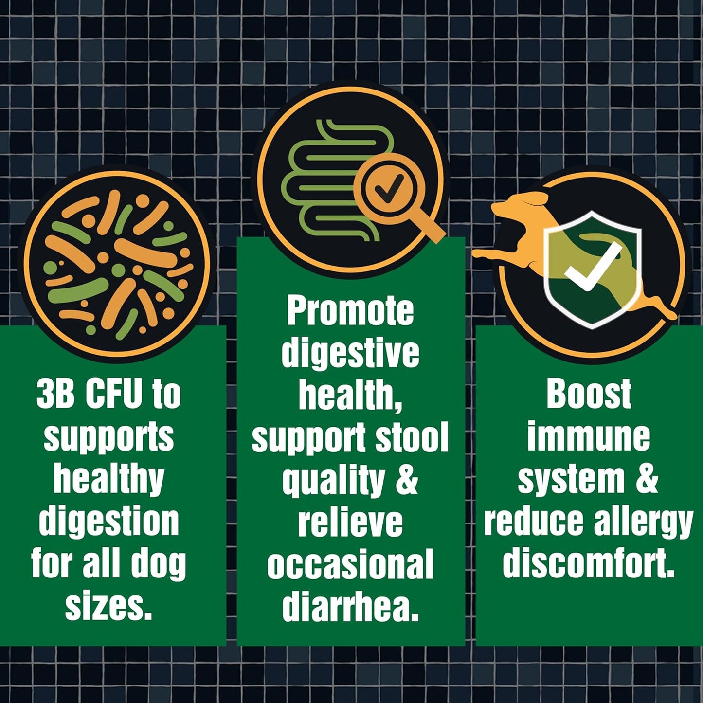 Army Soldier Owned Dog Probiotics for Yeast, Itchy Skin & Itchy Ears, Dog Allergy Relief, Digestive Health, Occasional Diarrhea & Immune Support, 3 Billion CFU, 60 Yummy Chewables