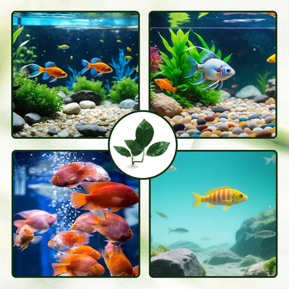 3 Pcs Betta Fish Leaf Hammock, Plastic Betta Leaves with Suction Cups, Betta Fish Leaf Pad Simulating The Natural Habitat for Sleeping Resting Hiding Playing Breeding, Fish Tank Accessories, Green